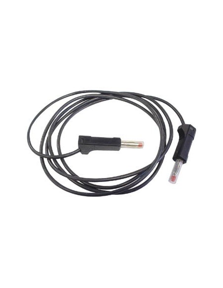 KABEL MET BANAANPLUGGEN / ZWART 100cm