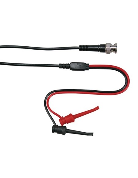 KOAXKABEL 1m - BNC-STECKER + 2 MINI-KLEMMPRÜFSPITZEN
