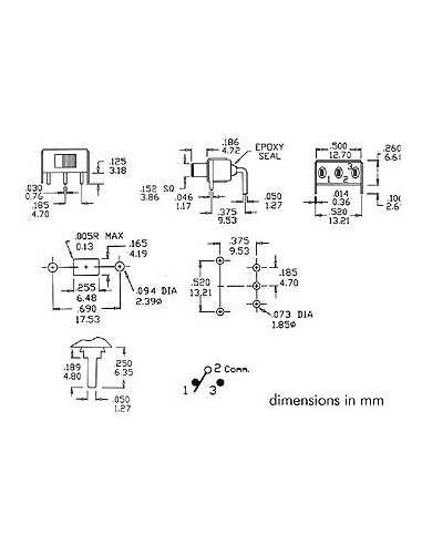 SCHUIFSCHAKELAAR 1P ON-ON