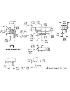 HAAKSE HORIZONTALE SUBMINIATUUR DRUKSCHAKELAAR - SPST... 2