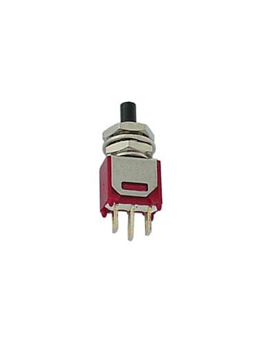 VERTICAL SUBMINIATURE PUSH-BUTTON SWITCH - SPDT ON-(ON)