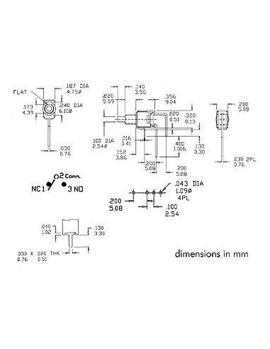 BOUTON-POUSSOIR SUBMINIATURE VERTICAL 90° -...