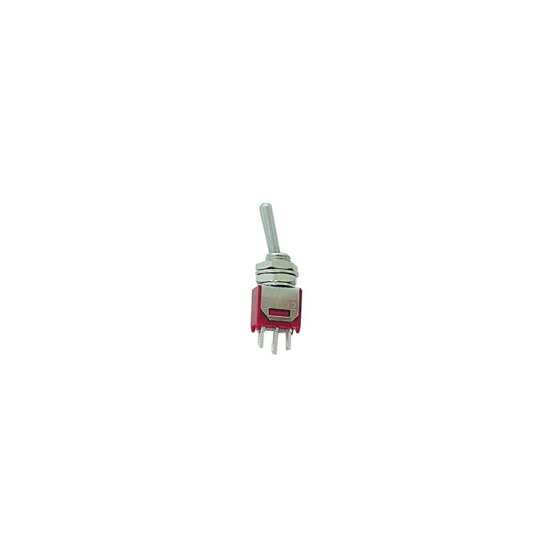 VERTICAL SUBMINIATURE TOGGLE SWITCH SPDT ON-(ON)