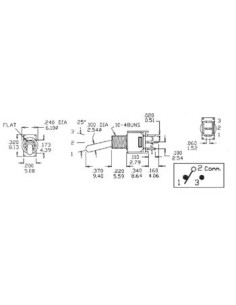 VERTICALE SUBMINIATUUR TUIMELSCHAKELAAR SPDT ON-ON - PCB... 2