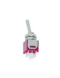 VERTICAL SUBMINIATURE TOGGLE SWITCH DPDT ON-ON - PCB TYPE...