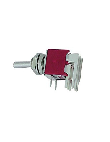 90° HORIZONTAL SUBMINIATURE TOGGLE SWITCH DPDT ON-ON