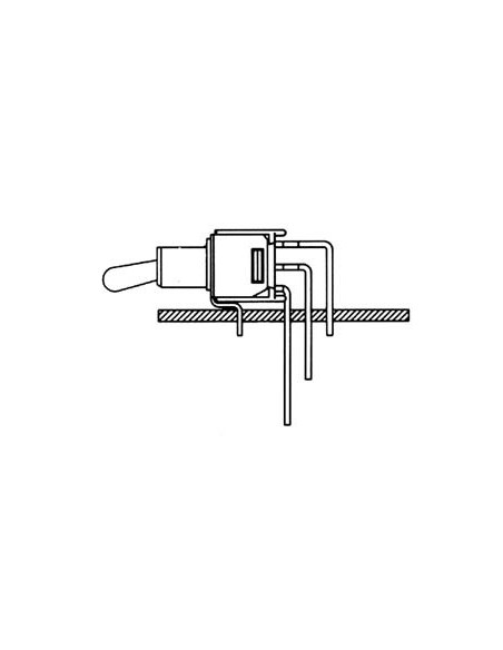 INVERSEUR 90° SUBMINIATURE HORIZONTAL BIPOLAIRE ON-ON