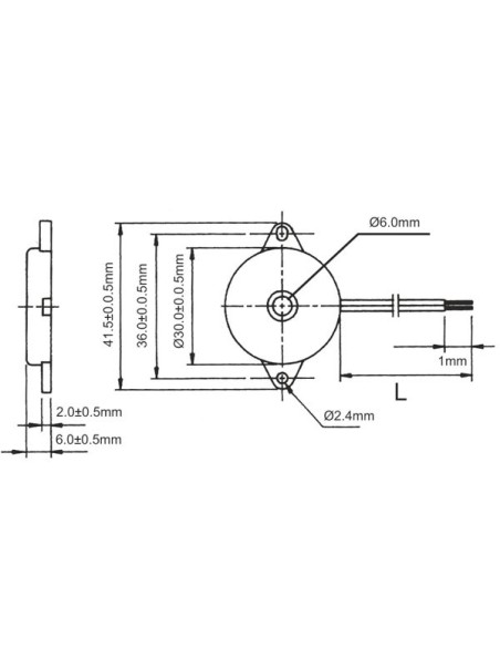 PIEZO TRANSDUCTOR 5Vac 4.0kHz 85dB - DRAADAANSLUITING