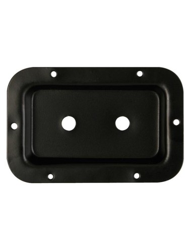 TERMINAL BOARD, BLACK METAL, 89 x 136mm, 2 HOLES