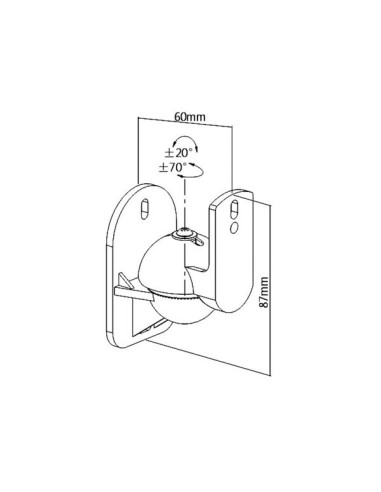 LOUDSPEAKER WALL BRACKET (1 PAIR)