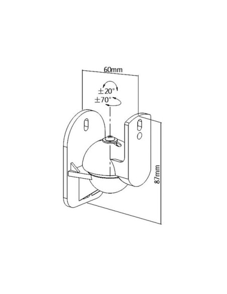 LOUDSPEAKER WALL BRACKET (1 PAIR)