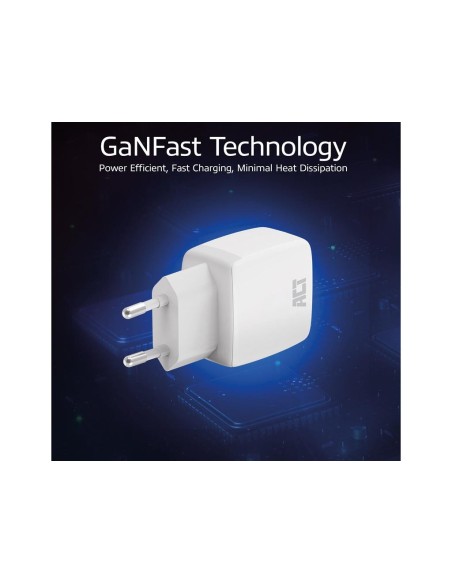 USB-C & USB-A Charger 20W with Power Delivery PPS, Quick Charge, GaNFast