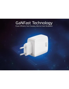 USB-C oplader 65W 2-poorts met Power Delivery PPS en GaNFast 2