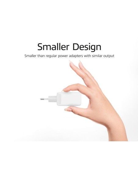 USB-C oplader 65W 2-poorts met Power Delivery PPS en GaNFast