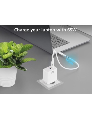 USB-C Ladegerät 65W 2-Port mit Power Delivery...
