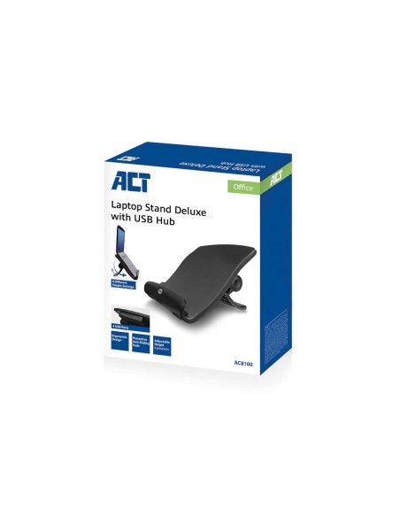 Support pour ordinateur portable, 6 positions réglables en hauteur, hub 4 ports