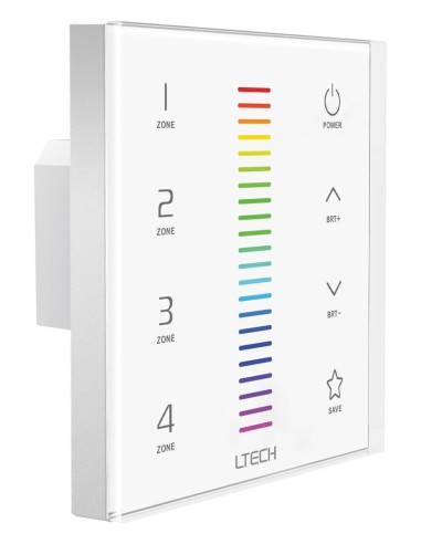 MULTI-ZONE SYSTEM - RGB LED TOUCH PANEL DIMMER - DMX / RF - 4 ZONES