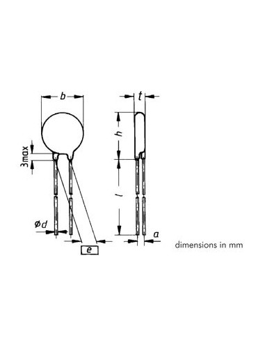 VDR 250VCA/320VCC PAS 10mm