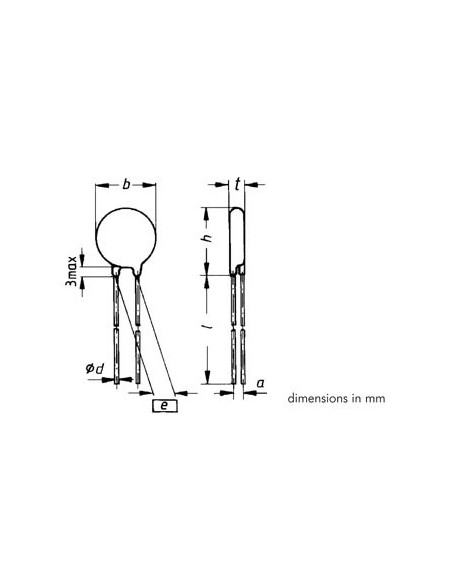 VDR 250VAC/320VDC PITCH 10mm