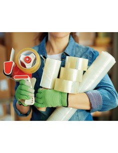 PACKAGING TAPE DISPENSER + 2 PACKING TAPE ROLLS (50 mm x... 2