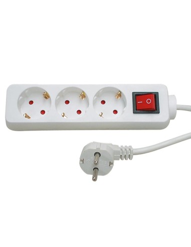3-VOUDIGE STEKKERDOOS MET 3 STOPCONTACTEN EN...