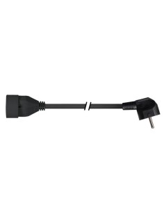 RALLONGE 1.5 m - PRISE 90° - NOIR