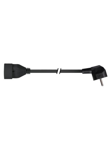 EXTENSION CABLE 1.5 m WITH 90° PLUG - BLACK