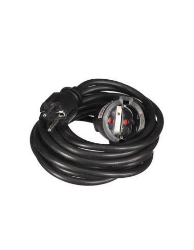 EXTENSION CABLE - 5 m - BLACK - GERMAN SOCKET