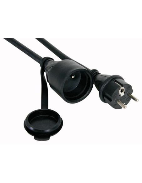 GUMMI-VERLÄNGERUNGSKABEL - 5 m - 3G2.5 - STECKER-TYP E (FRANZÖSISCHES SYSTEM)