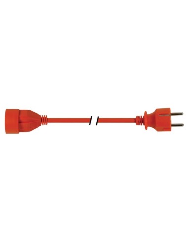 EXTENSION CABLE - 20 m - ORANGE - GERMAN SOCKET