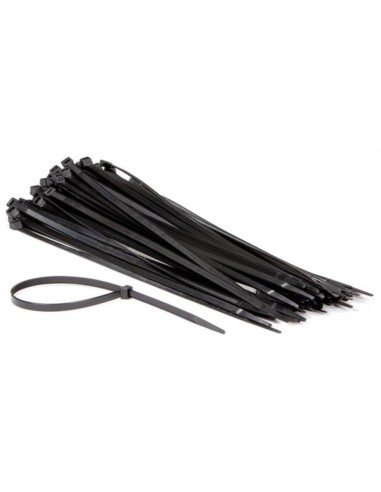 NYLON CABLE TIE SET - 7.6 x 400 mm - BLACK (100 pcs)