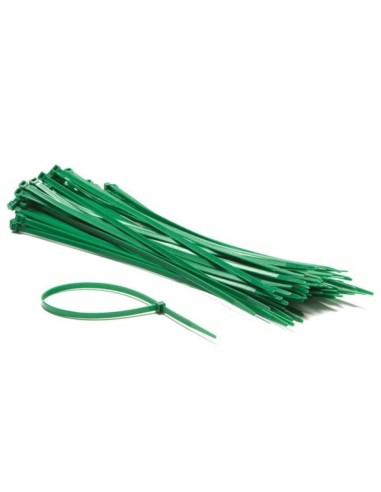 JEU DE SERRE-CÂBLES EN NYLON - 4.8 x 300 mm - VERT (100 pcs)