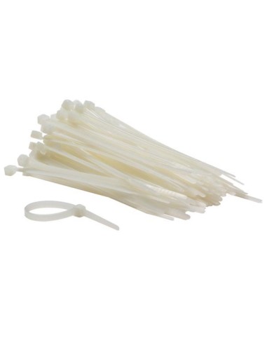 NYLON CABLE TIE SET - 4.6 x 120 mm - WHITE (100 pcs)