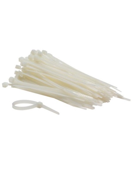 NYLON CABLE TIE SET - 4.6 x 120 mm - WHITE (100 pcs)