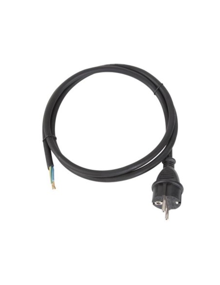 POWER CORD - RUBBER - 1.5 m - 3G1.5 - CEE 7/7 PLUG TO OPEN END