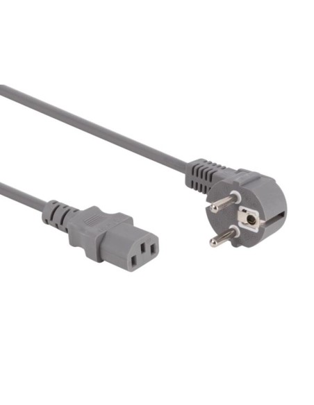 POWER CORD GREY CEE 7/7 90° + C13 L 3.0 m, 3G1.0 mm²