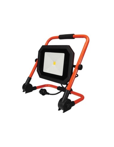 PROJECTEUR DE CHANTIER PORTABLE À LED - PLIANT - 50 W - 4000 K - câble de 1.5 m + fiche EU