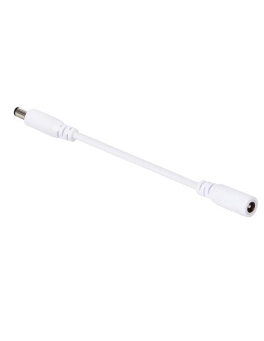 DC POWER EXTENSION CABLE WITH MALE-FEMALE PLUG - 2 m - WHITE