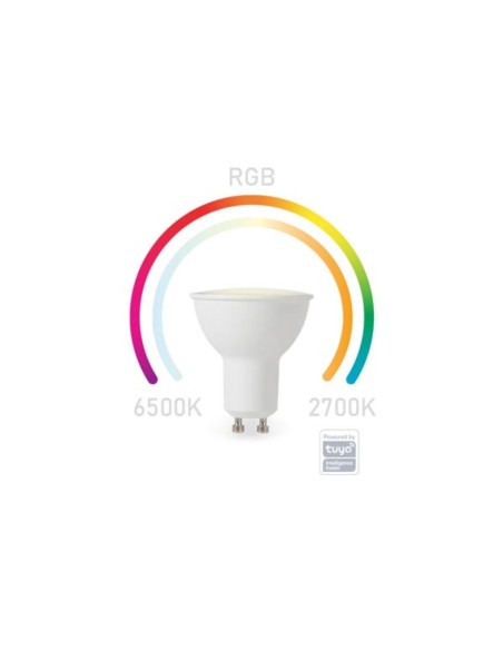 AMPOULE RGB WIFI SMART - BLANC FROID & BLANC CHAUD - GU10