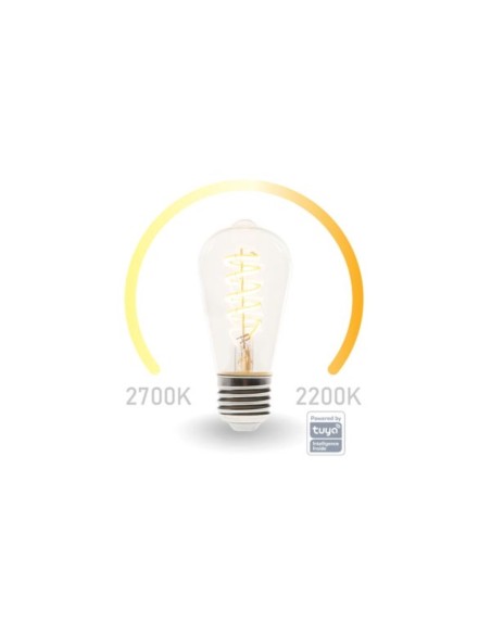 SMART WIFI FILAMENT BULB - WARM WHITE & INTENSE WARM WHITE - E27 - ST64