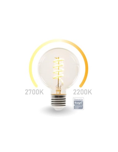 SMART-WI-FI-LED-LAMPE MIT FILAMENT - WARMWEIß & INTENSIV WARMWEIß - E27 - G95