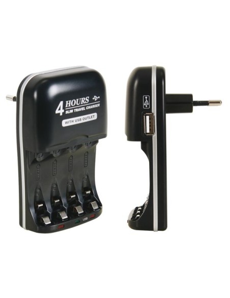 SNELLADER VOOR NIMH-BATTERIJEN MET USB-UITGANG