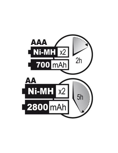 SNELLADER VOOR NIMH-BATTERIJEN MET USB-UITGANG