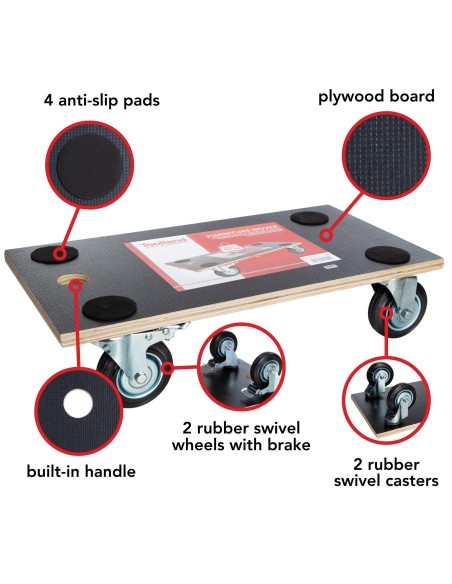 TRANSPORT-ROLLER - 575 x 300 mm - MAX. TRAGKRAFT 400 kg