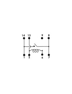 DIL RELAY 0.5A/10W MAX. 1 x on 12Vdc 2
