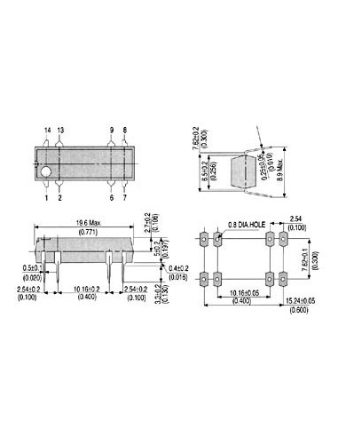 DIL RELAY 0.5A/10W MAX. 1 x INVERTER 12Vdc