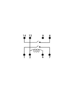 DIL RELAY 0.5A/10W max. 2 x on 24Vdc 2