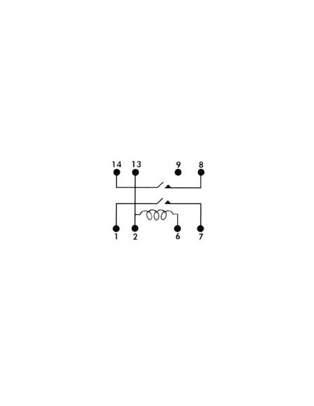 DIL RELAIS 0.5A/10W max. 2 x TRAVAIL 24Vcc