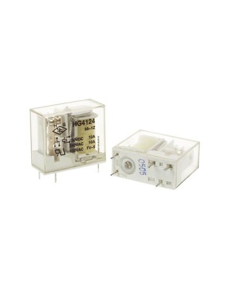 VERTIKALES RELAIS 10A/30VDC-220VAC 1 x WECHSLER 6Vdc