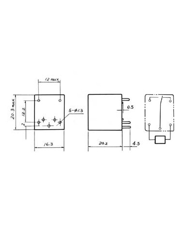 MINIATUR-RELAIS 15A/28VDC-125VAC 7A/220VAC 1 x...